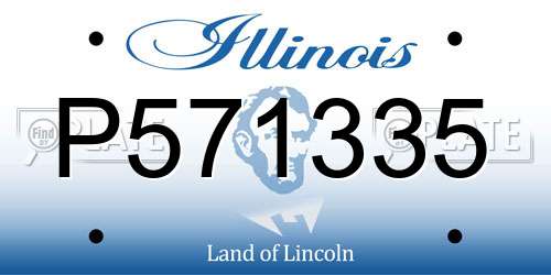 P571335 Illinois License Plate