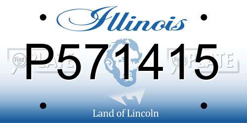 P571415 Illinois License Plate