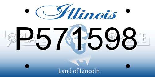 P571598 Illinois License Plate
