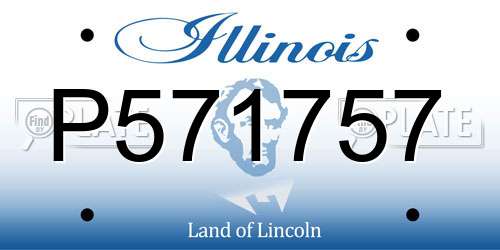 P571757 Illinois License Plate