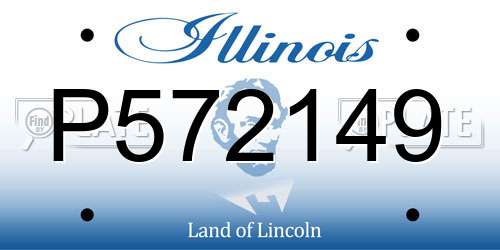 P572149 Illinois License Plate