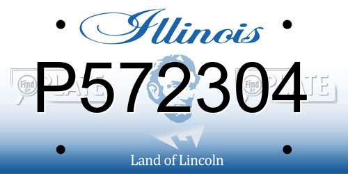 P572304 Illinois License Plate