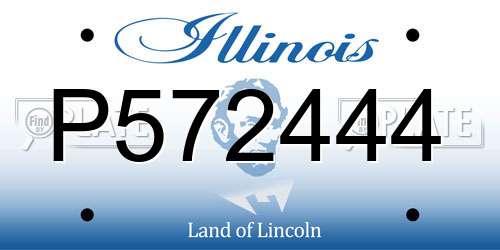 P572444 Illinois License Plate