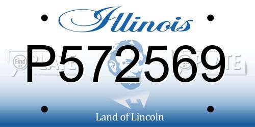 P572569 Illinois License Plate
