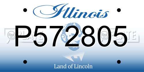 P572805 Illinois License Plate