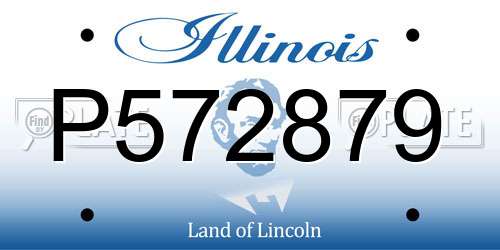 P572879 Illinois License Plate