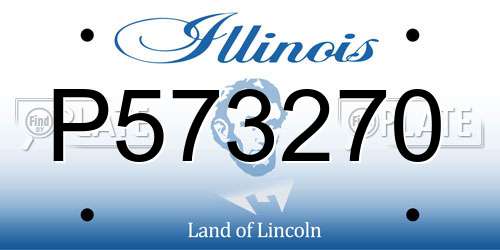 P573270 Illinois License Plate