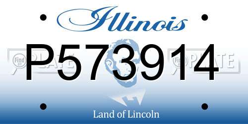 P573914 Illinois License Plate
