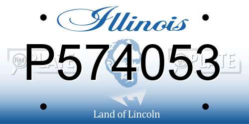P574053 Illinois License Plate