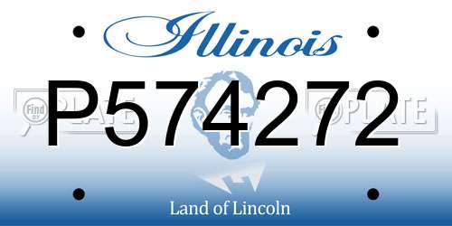 P574272 Illinois License Plate