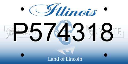 P574318 Illinois License Plate