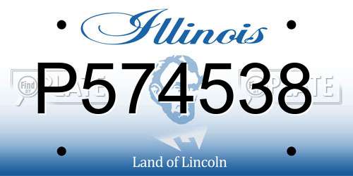 P574538 Illinois License Plate