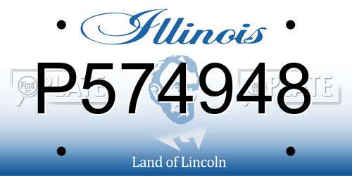 P574948 Illinois License Plate
