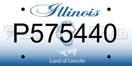 P575440 Illinois License Plate