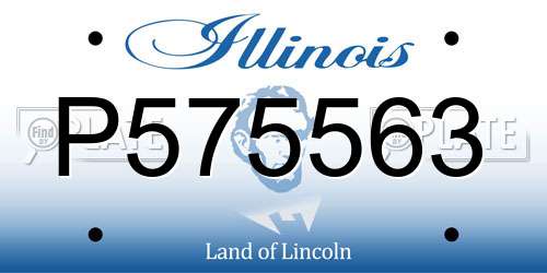 P575563 Illinois License Plate