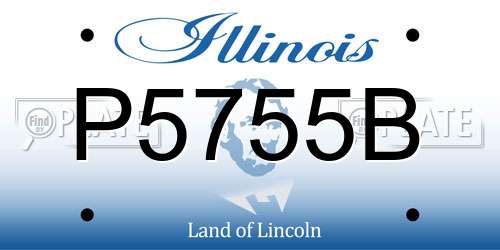P5755B Illinois License Plate