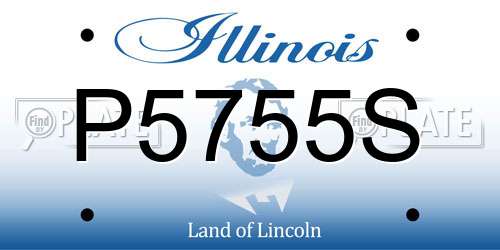 P5755S Illinois License Plate