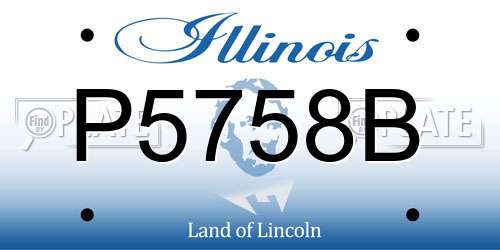 P5758B Illinois License Plate