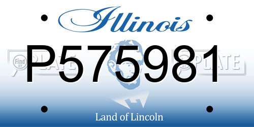 P575981 Illinois License Plate