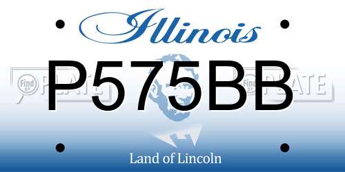 P575BB Illinois License Plate