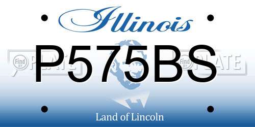 P575BS Illinois License Plate