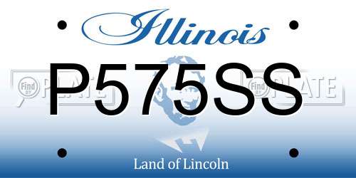 P575SS Illinois License Plate
