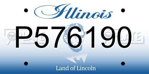 P576190 Illinois License Plate
