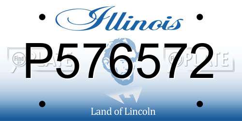P576572 Illinois License Plate