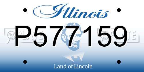 P577159 Illinois License Plate