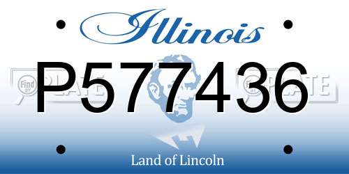 P577436 Illinois License Plate