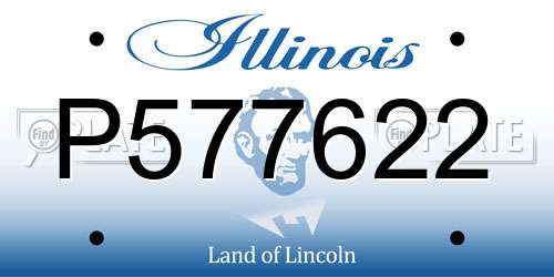 P577622 Illinois License Plate