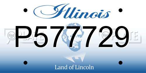 P577729 Illinois License Plate