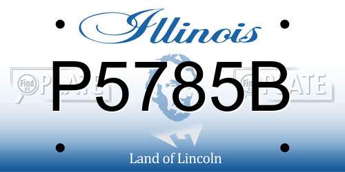 P5785B Illinois License Plate