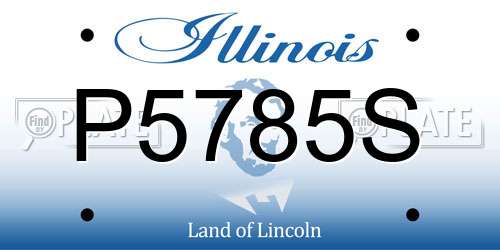 P5785S Illinois License Plate