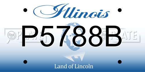 P5788B Illinois License Plate