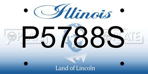 P5788S Illinois License Plate