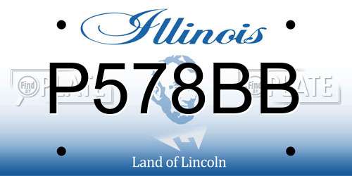 P578BB Illinois License Plate