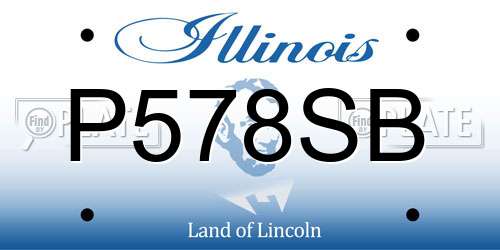 P578SB Illinois License Plate