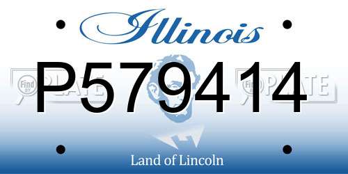 P579414 Illinois License Plate