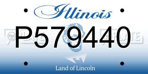 P579440 Illinois License Plate