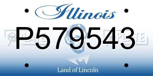 P579543 Illinois License Plate