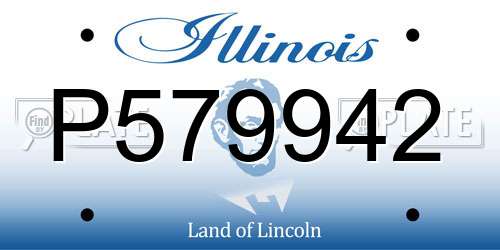P579942 Illinois License Plate