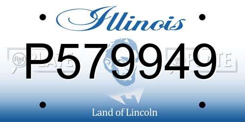P579949 Illinois License Plate