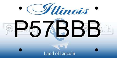P57BBB Illinois License Plate