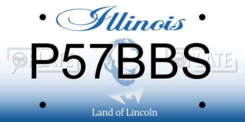 P57BBS Illinois License Plate