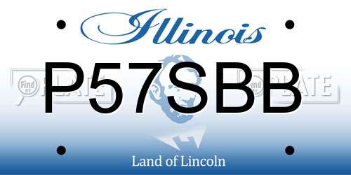 P57SBB Illinois License Plate