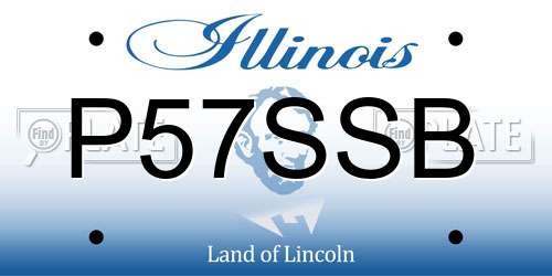 P57SSB Illinois License Plate