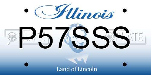 P57SSS Illinois License Plate