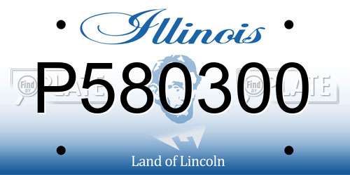 P580300 Illinois License Plate