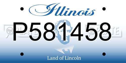 P581458 Illinois License Plate